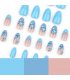 NA005 - French Blue Gradient Glam Nails NA005 - French Blue Gradient Glam Nails